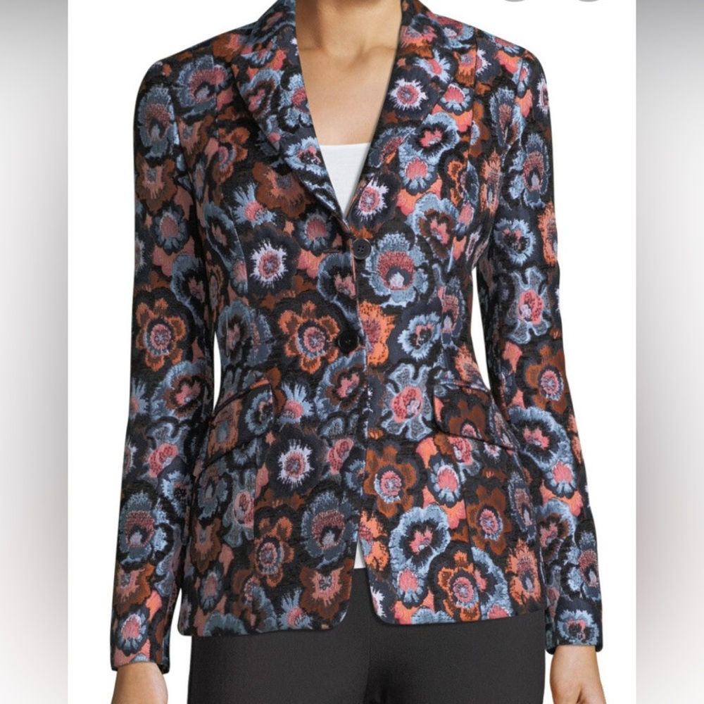 Theory Multicolor Floral Jacquard Riding
Jacket US Size: 0